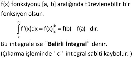 belirli integral konu anlatımı üniversite